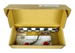 MacKenzie-Childs Courtly Check Enameled Single Wall Hook New Original Box