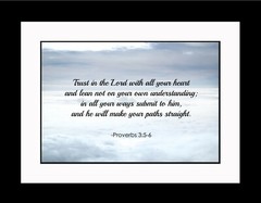 Proverbs 3:5-6 Trust In Poster Print Picture or Framed Wall Art