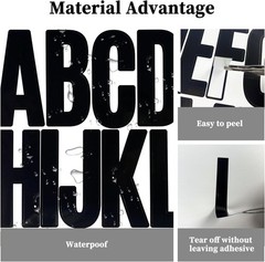3 Inch Letter Number Sticker,Self Adhesive and Waterproof Vinyl Letters