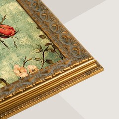 Poster Frame Ornate Bronze, Horizontal and Vertical Wall Display With Real Glass