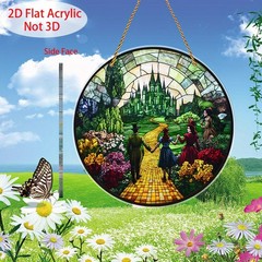 Acrylic Wizard of Oz Yellow Brick Road Sun Catcher Fantasy Window Hanging Decor