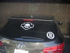 Bass Guitar Head #2 adhesive Vinyl Decal Sticker Car Truck window Various Sizes