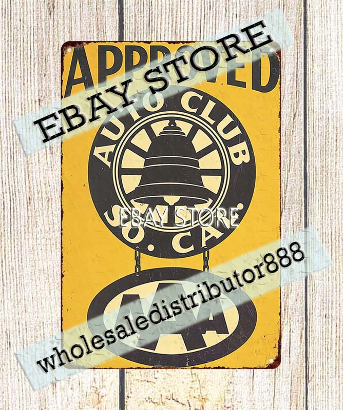 1930s Auto Club Southern California AAA tin sign