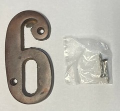 4″ Rustic Dark Solid Bronze Metal House Numbers 4 INCH PICK YOUR NUMBER
