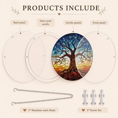 Charming Butterfly Acrylic Puzzle Suncatcher, DIY Suncatcher Puzzle Kit Window
