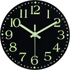 Luminous 8-Inch Wall Clock – Silent Battery Powered Decor for Home Offices