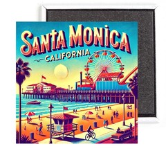 Santa Monica California FRIDGE MAGNET travel souvenir