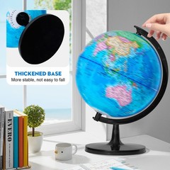 10in Kids World Globe Earth Ocean Rotating World Map Geography w/ Stand Desk US