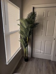 6.5’ Artificial Golden Cane Palm Tree Tropical Houseplant Decor