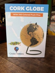 New in Box Cork Globe by Globe Trekkers Travel Tracker Medium 9.4″