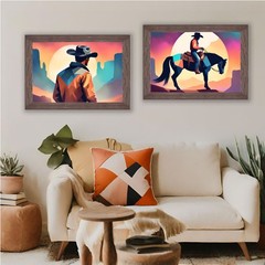 7×7 Frame Brown Farmhouse Solid Wood Picture Frame Width 1.5 Inches | Interior F