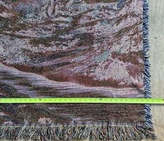 Vintage Mohawk Home Wintry Cabin Scene Tapestry Throw Blanket Cozy Country