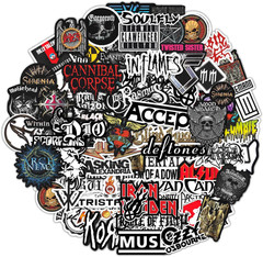 Bulbacraft Legendary Rock Band Stickers – Heavy Metal Laptop Decals – Vinyl