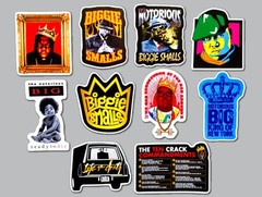 Notorious BIG Vinyl Sticker Lot (10 Stickers) rapper east coast biggie smalls