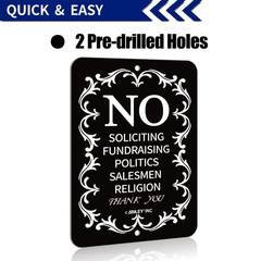 Anley No Soliciting Sign for Home and Busines – Do Not Ring The Bell 6″ x 4.5″