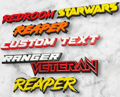 Custom Laser-Multicolor Personalized Name! Badge for Cars Cut 3D Acrylic Emblem