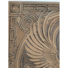 Phoenix Relief Wall Plaque Square Mythological Bird Art MFD Board 14.45″ READ