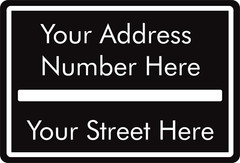 Custom Address Aluminum Metal Sign Customized W/ Number and Street 8″ x 12″ Size