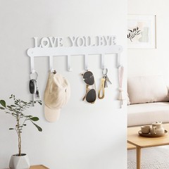 Key Holder for Wall – ‘Love You Bye’ Key Hooks,Key Holder Wall Mount Self Adh…