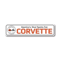 America’s First Sports Car Corvette Chevy Metal Sign Chevrolet Automotive Car