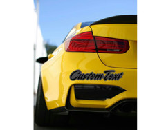 Custom Lazer Cut Car Acrylic Badge Emblem MULTI COLOR Customized Text Names.