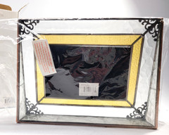 New Amber Vintage Horizontal Photo Frame Stained Glass 4″ X 6″ (PF003)