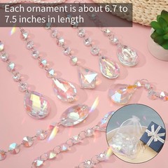 9Pcs Crystal Sun Catcher Prism Balls Rainbow Maker Hanging Decor Home Window