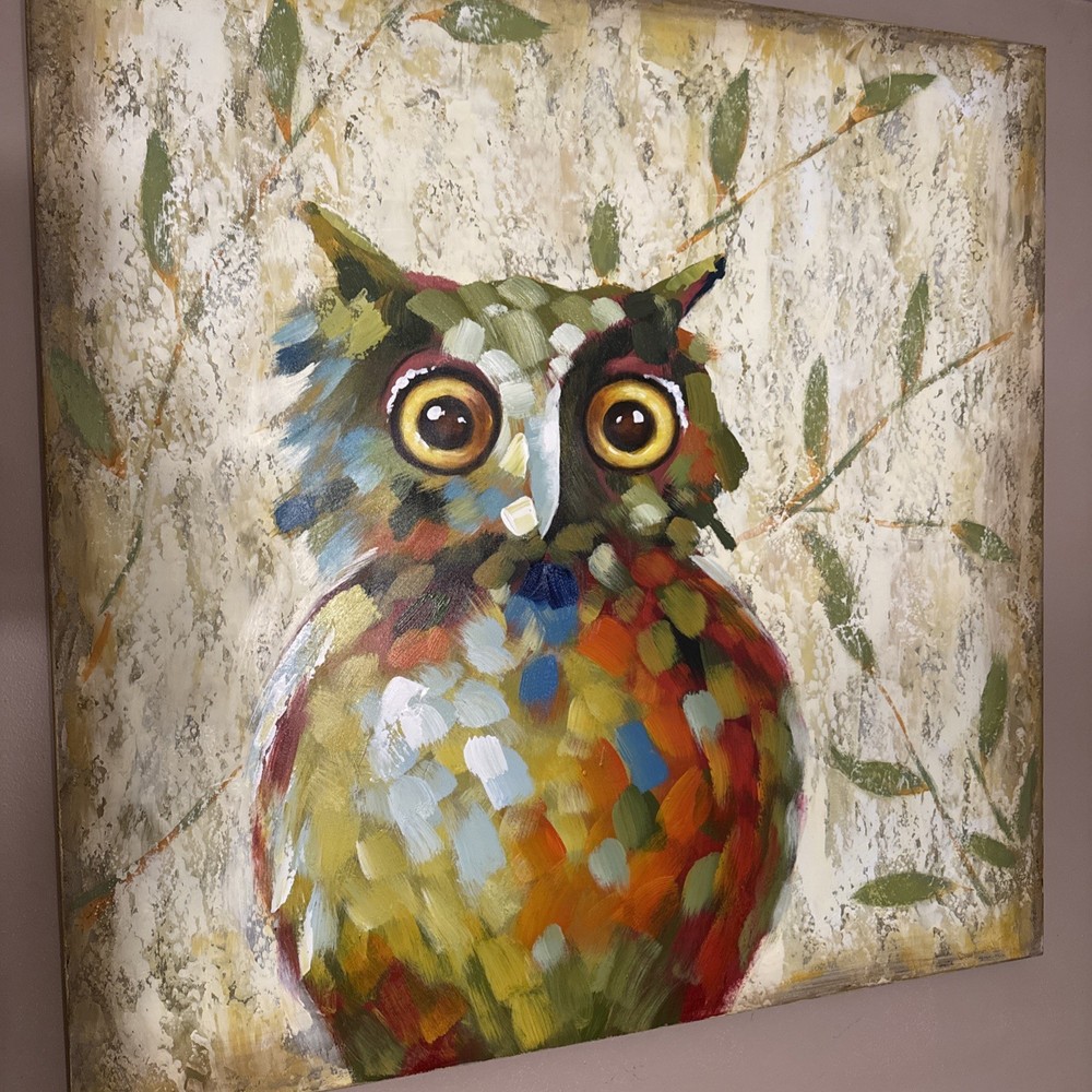 Owl on canvas pier one