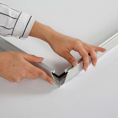 Portable Snap Poster Frame 1.25″ Aluminum Front Loading Wall Mount 40×60 Silver