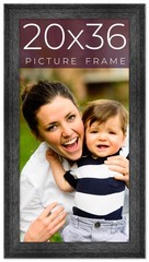 20×36 Frame Black Real Wood Picture Frame Width 1.5 inches | Interior Frame Dept