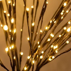 3 Pack Lighted Branches for Vase, Artificial Brown Twig Lights, 29IN 60 LED Warm
