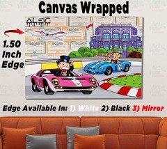 Alec Monopoly Monaco Racing Canvas Wrap Wall Decor PosterWall Art Print