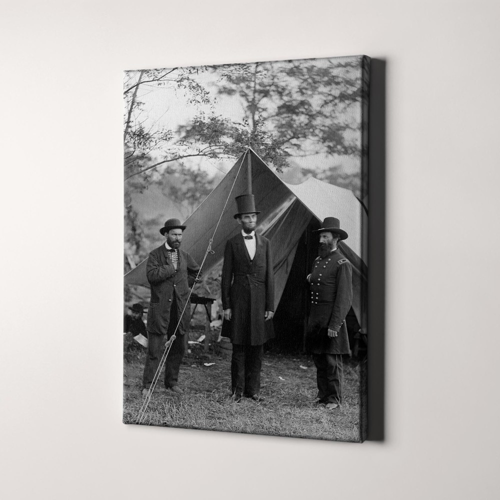 Abraham Lincoln At Antietam Canvas Wall Art Print
