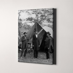Abraham Lincoln At Antietam Canvas Wall Art Print