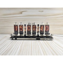 IN-8 Nixie Tube Clock Base w/Colon Tube for 6-bit Glow Tube Clock USB Type-C 5V