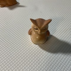 Lot of 3 Vintage Animal Figures – Deer, Owl, Fox (Broken Ears) – 2″ Miniature