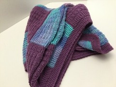 AFGHAN & PILLOW COVER – 58″ X 45″ – Purple – Purple/Blue/Green -Machine Wash&Dry