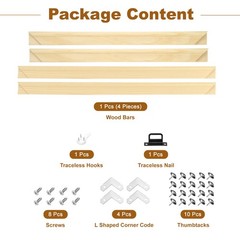 DIY Canvas Stretcher Bars, 15.75×19.69 Inch Removable Wooden Frames Kit