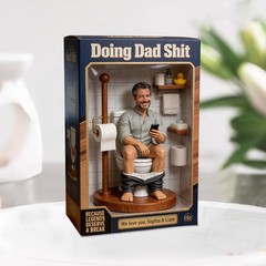 Custom Photo Funny Dad Toilet Acrylic Block Gag Gift Father’s Day