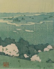 Rain in May by Arthur Wesley Dow, 1907 – American Landscape Woodcut Print