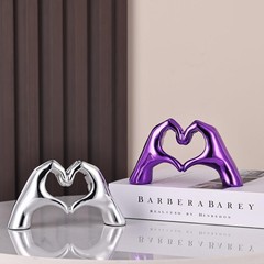 Silver Heart Hand Decorative Sculpture, Room Home Decor Aesthetics for Office…