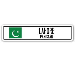 LAHORE PAKISTAN Street Sign Pakistani flag city country road wall gift