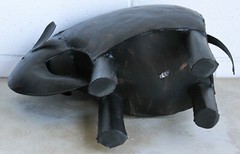 Handcrafted Indian Metal Elephant Sculpture 17″ Interlude Home Decor Art
