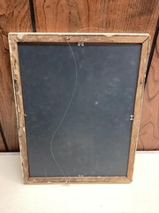 Hand Painted Rose Border Wood Wall Mirror Cottage Shabby Chic Rectangular Decor