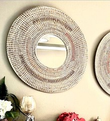 Round boho wall mirror Set -29″