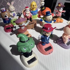 Lot Of 13 Solar Powered Dancing Figures Halloween Patriotic Christmas & More
