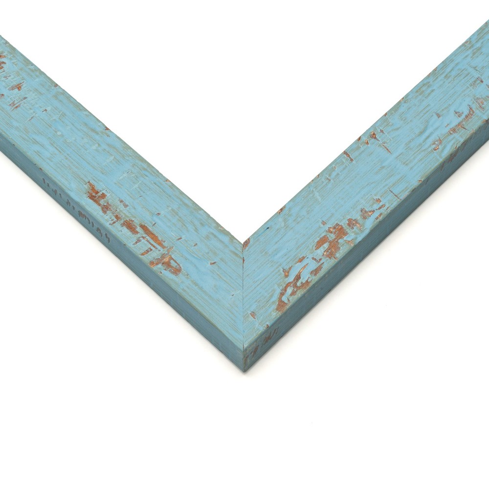 7×7 Frame Blue Solid Wood Picture Frame Width 1.125 Inches | Interior Frame Dept