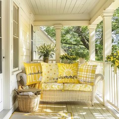 4 Pack Summer Daisy Pillow Covers Decor 18×18 Inch Hello Summer Sunshine Yellow