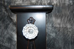 Glass Door Knob Handle, Metal & Wood Wall Hanging Décor Coat Hat Rack 12″x6″
