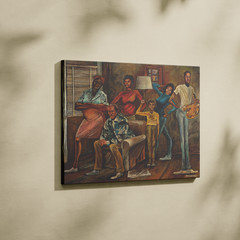 Ernie Barnes The Evans Family Canvas Print Good Times Art African American Poste